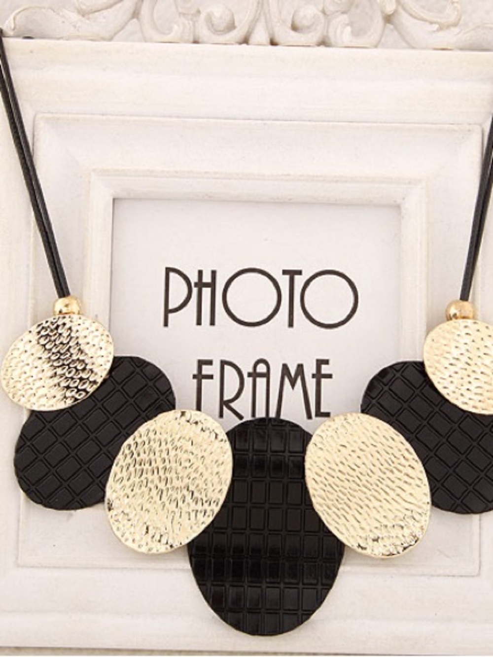 Elegant Black and Gold Statement Necklace - Women Jewelry